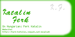 katalin ferk business card